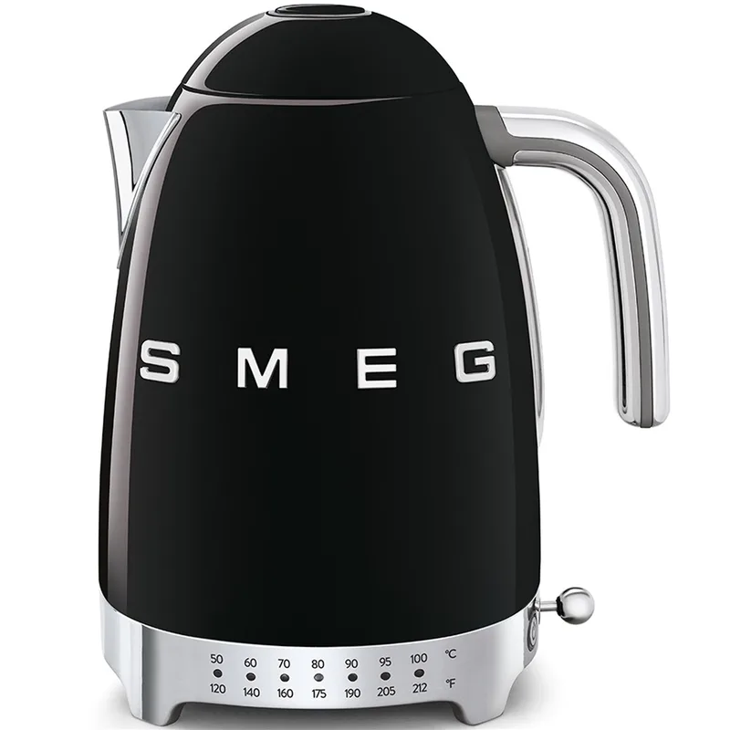 SMEG Variable Temperature Kettle - Black Glossy