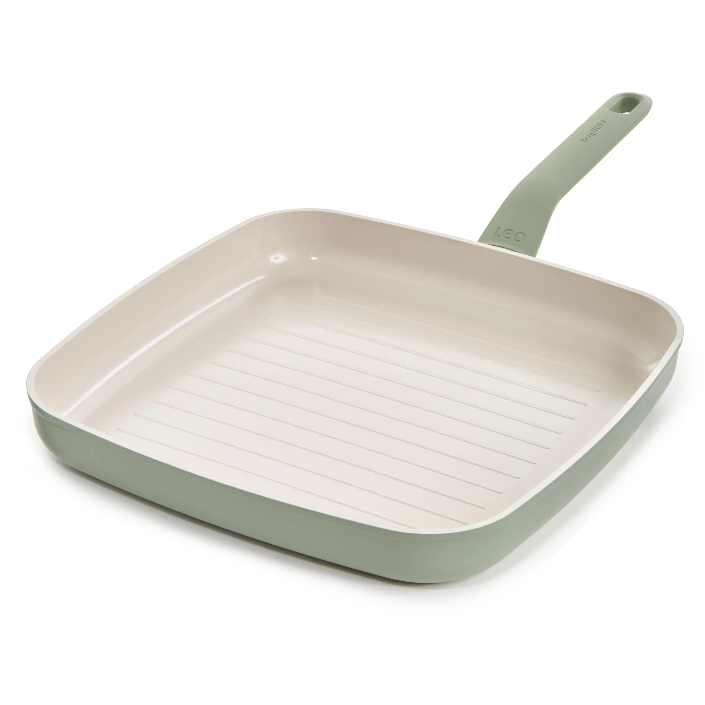 BergHoff Leo Balance Ns Ceramic Grill Pan 11", Recycled Aluminum, Sage
