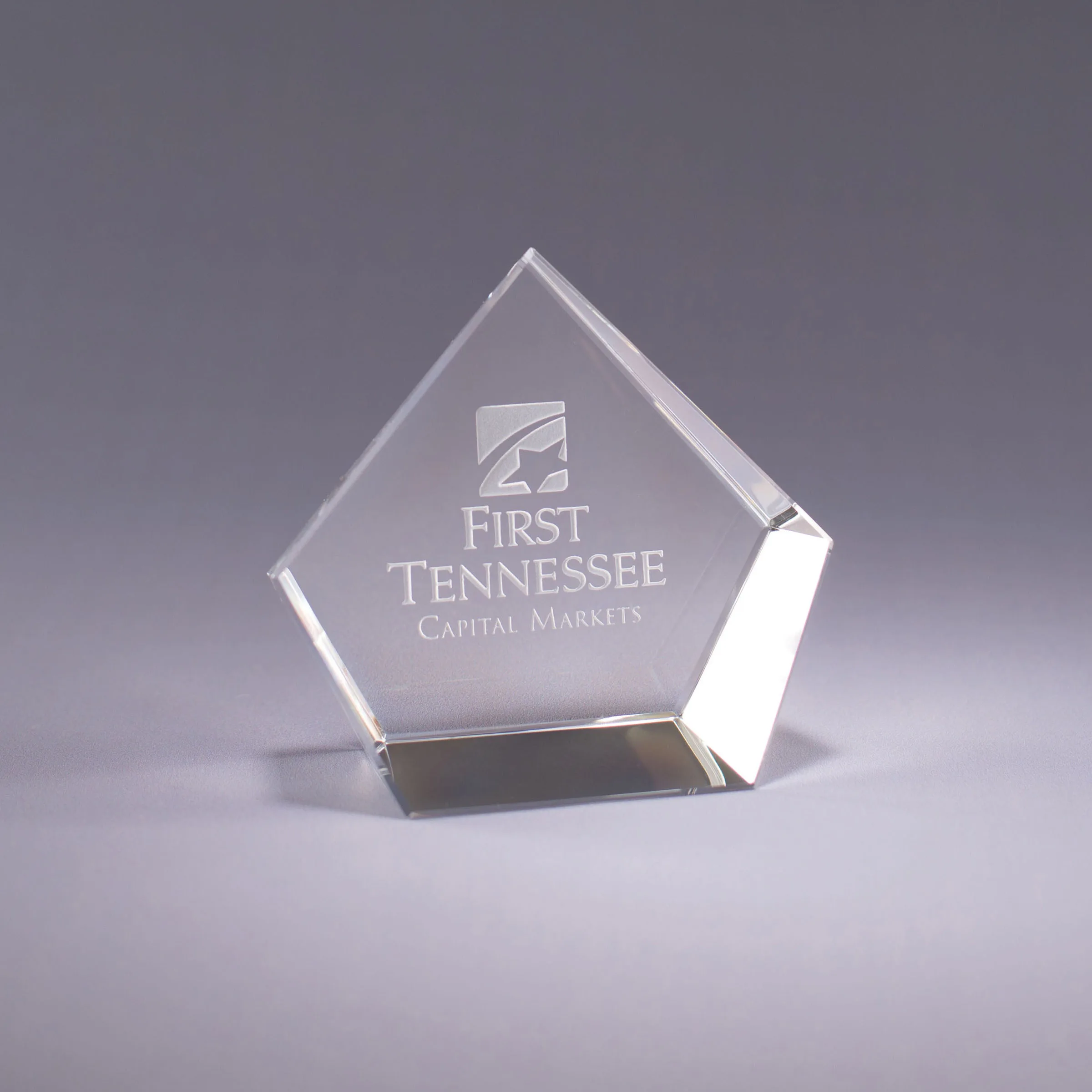 Pentangle Crystal Paperweight view 2