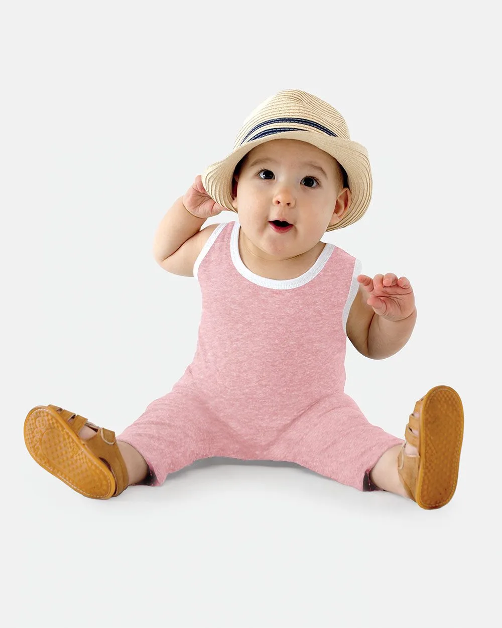 Rabbit Skins Infant Harborside Mélange Tank Romper