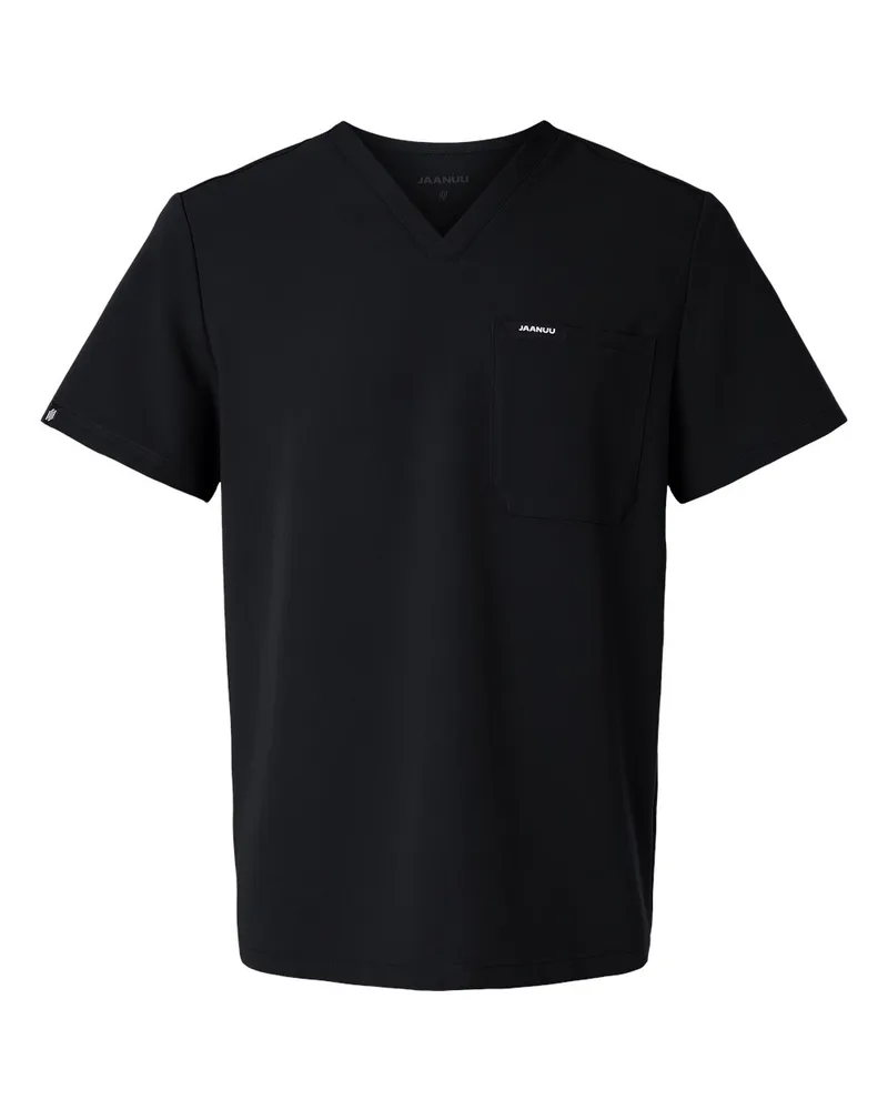 Jaanuu® Men's Holmes Everyday 1-Pocket Scrub V-Neck Top view 3