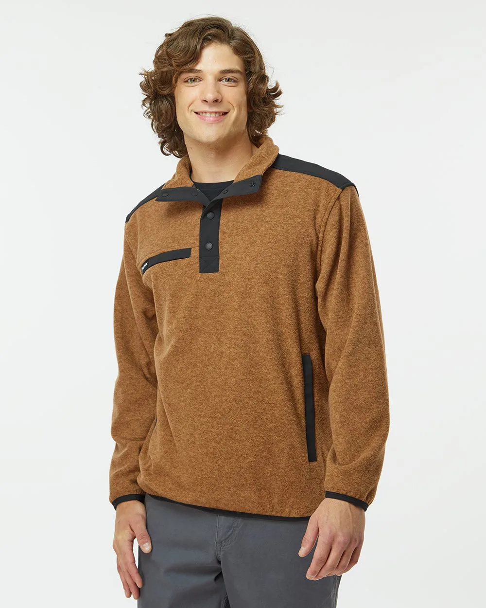 DRI DUCK® Men's Ranger Melange Fleece Pullover Sweatshirt view 2