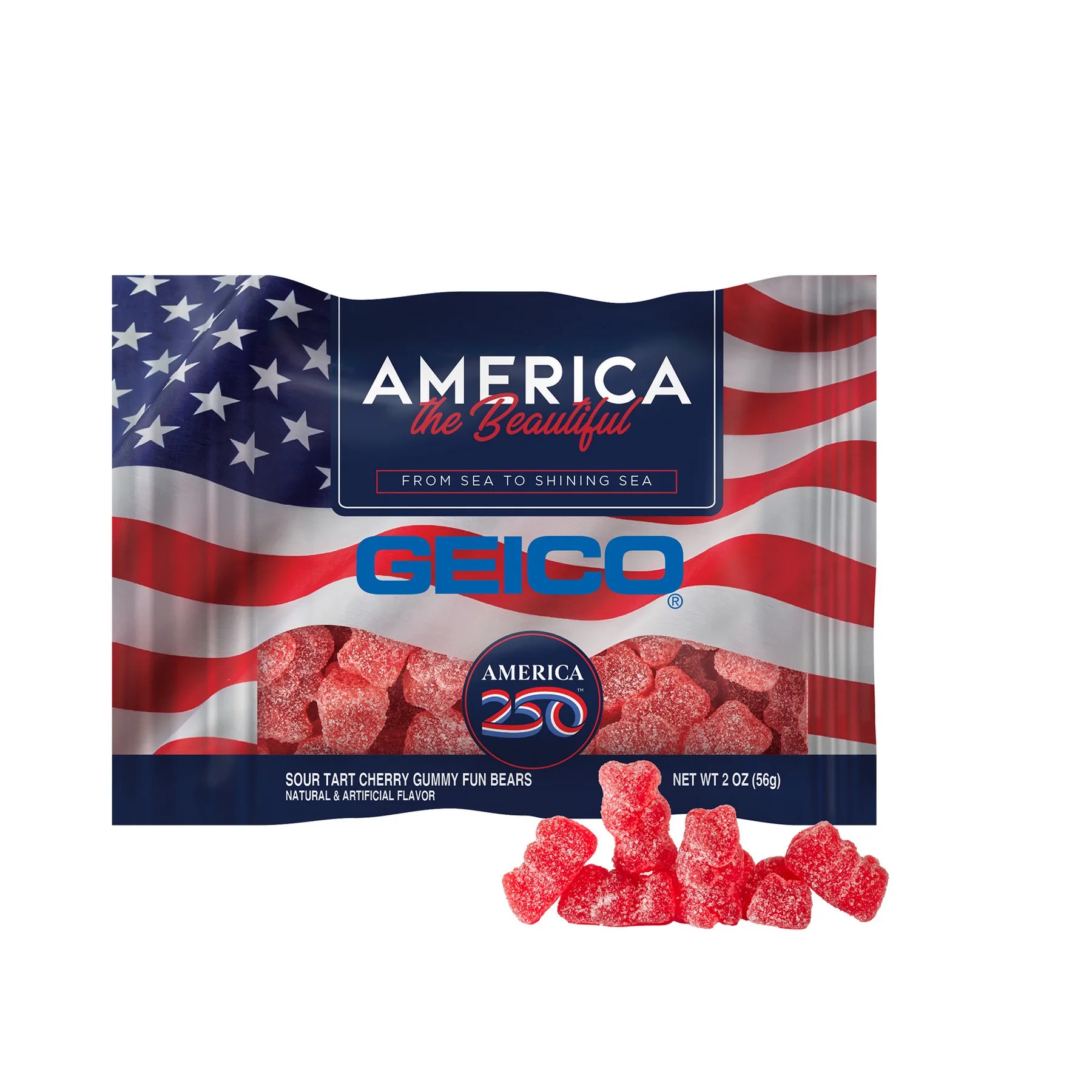 America 250- 2oz. Digibag™- Cherry Gummy Bears