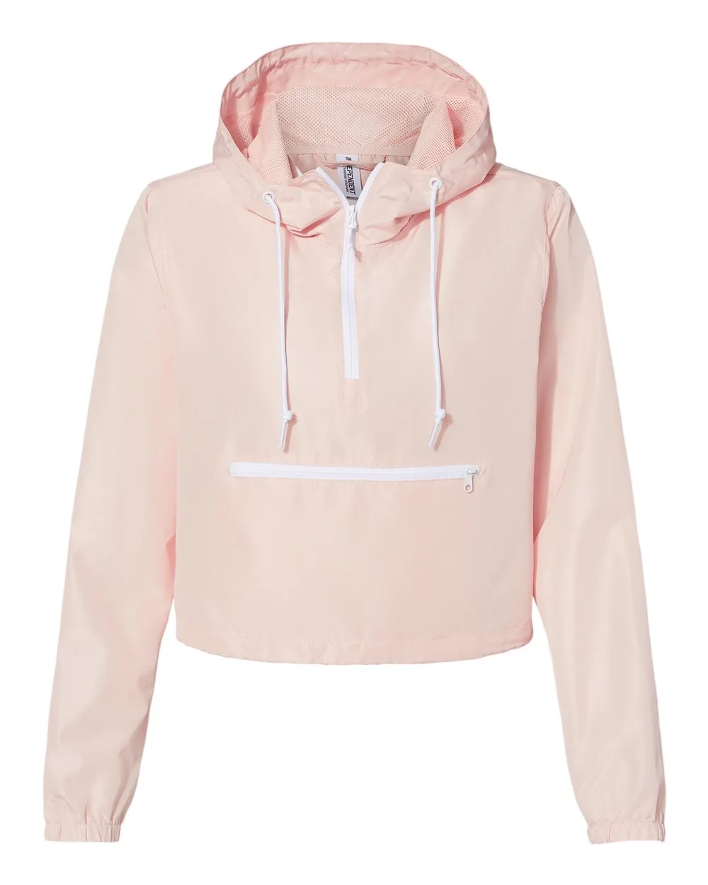 Independent Trading Co.® Women's Lightweight Quarter-Zip Pullover Crop Windbreaker Jacket view 5