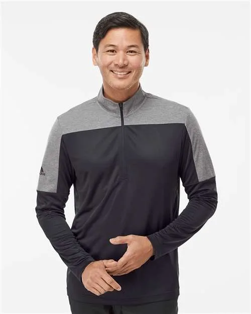 Adidas® Men's Lightweight Colorblocked Quarter-Zip Pullover