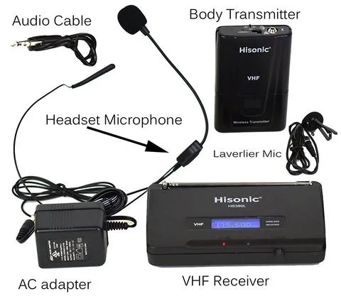 Hisonic® VHF Wireless Lavaliere Microphone w/Long Range