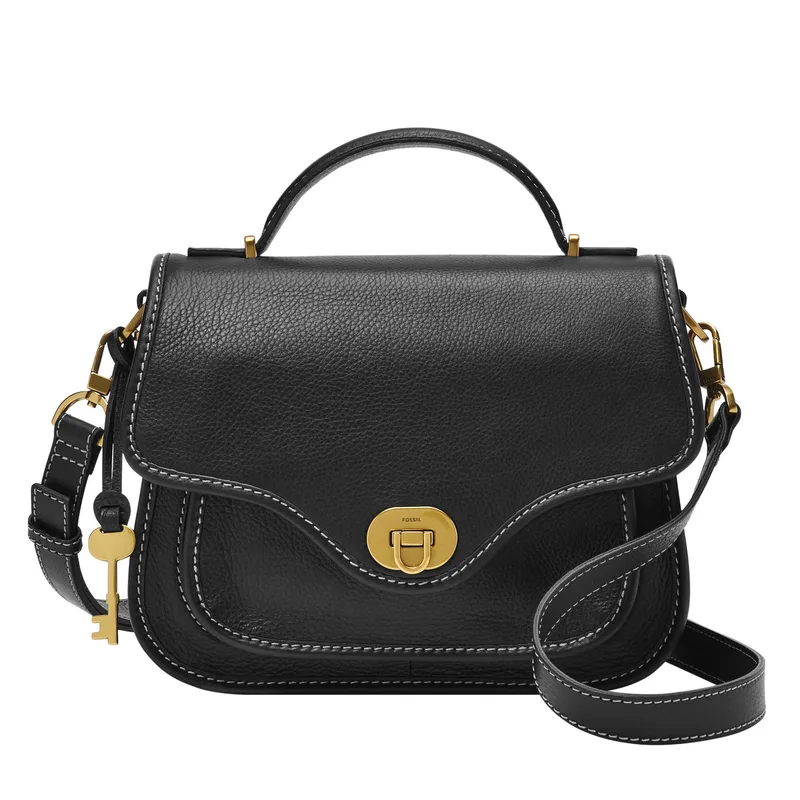 Fossil Heritage Top Handle Crossbody Black