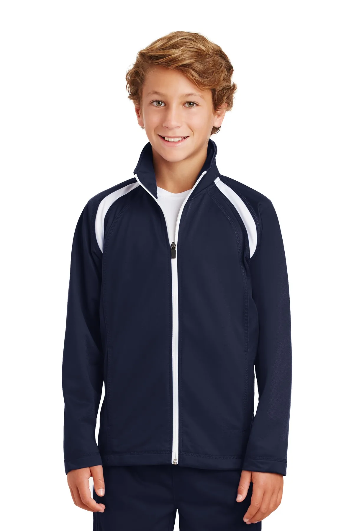 Sport-Tek® Youth Tricot Track Jacket.