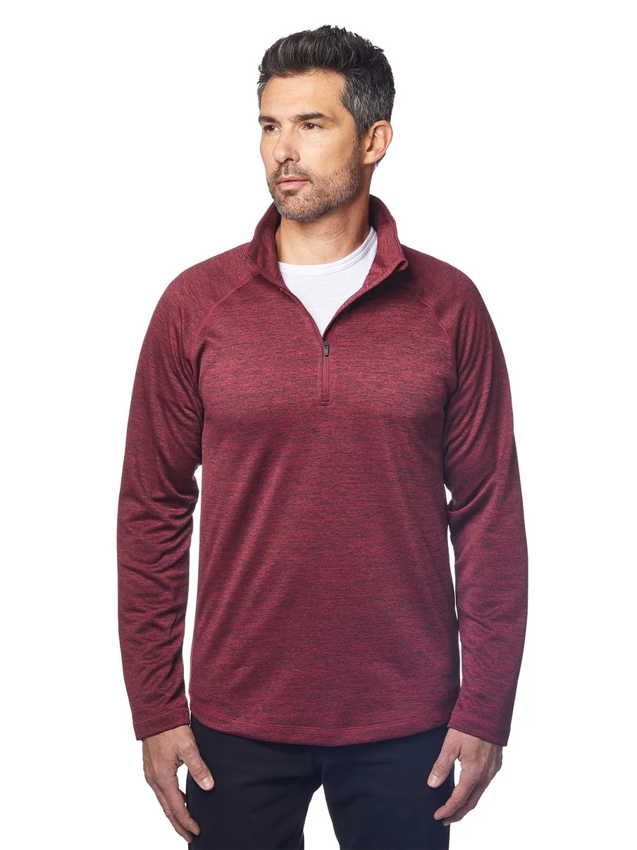 Men's Alpha Heathered 1/4 Zip Pullover view 2