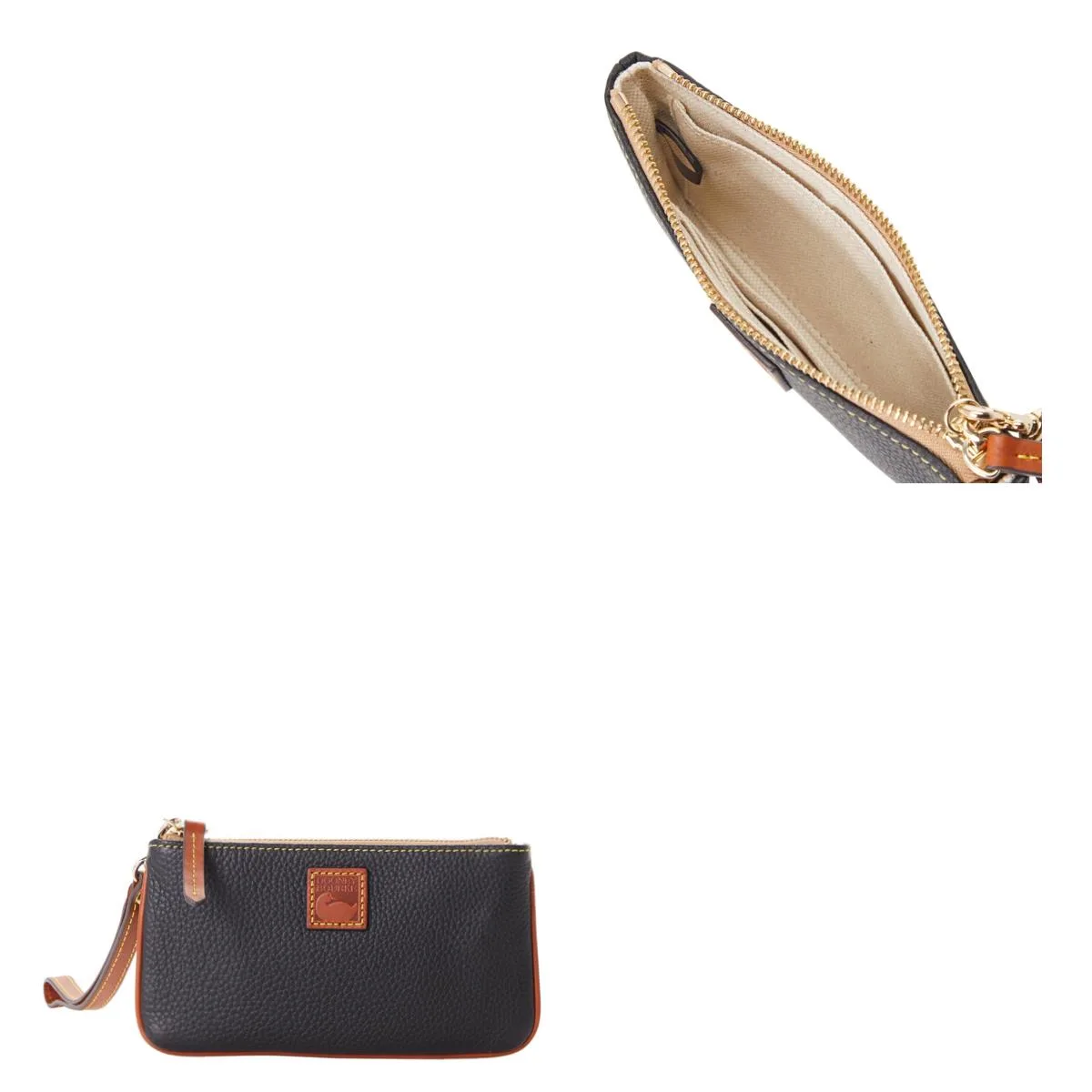 Dooney & Bourke Pebble Grain Medium Wristlet - Black