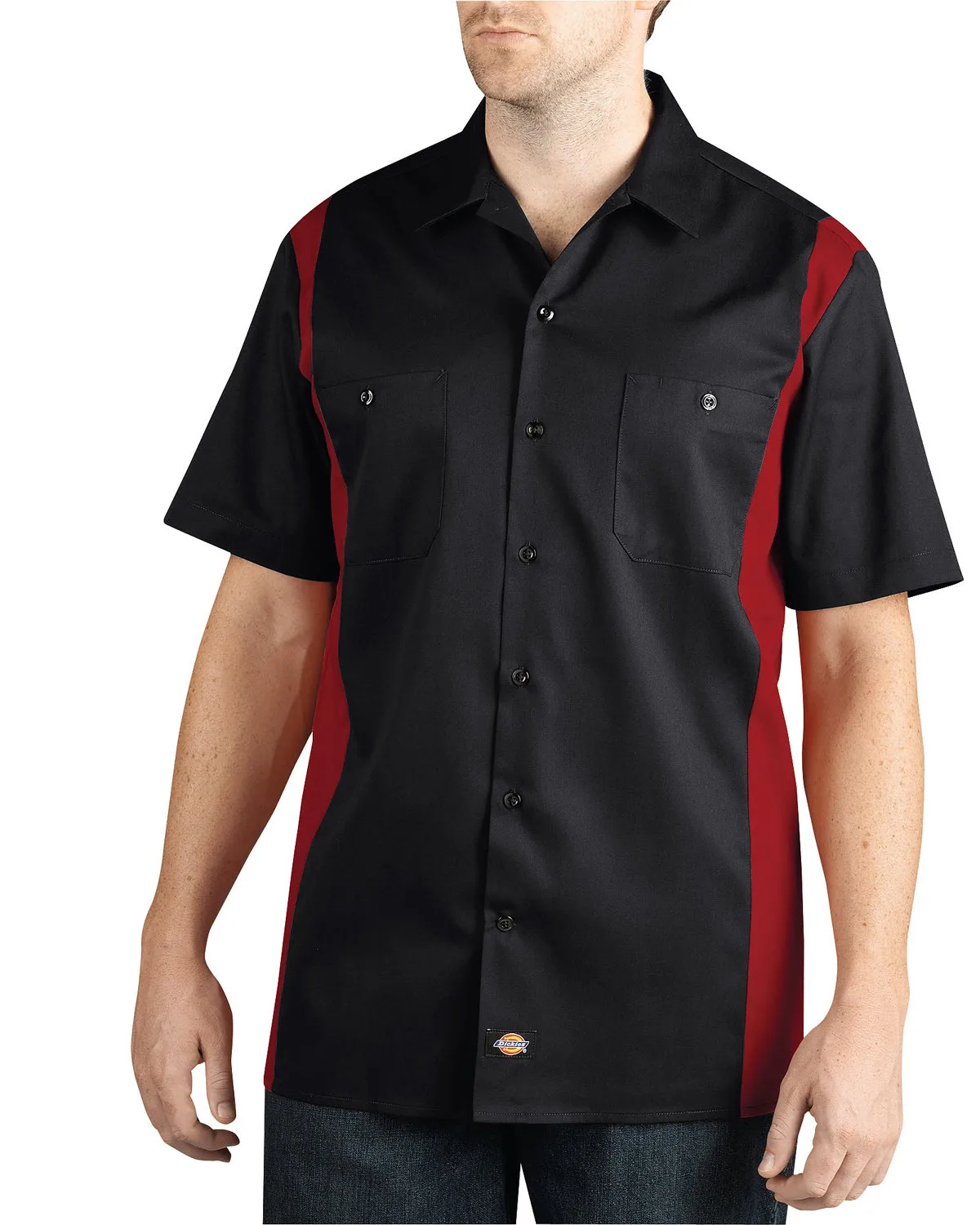 Williamson-Dickie Mfg Co Men's Two-Tone Short-Sleeve Work Shirt view 2