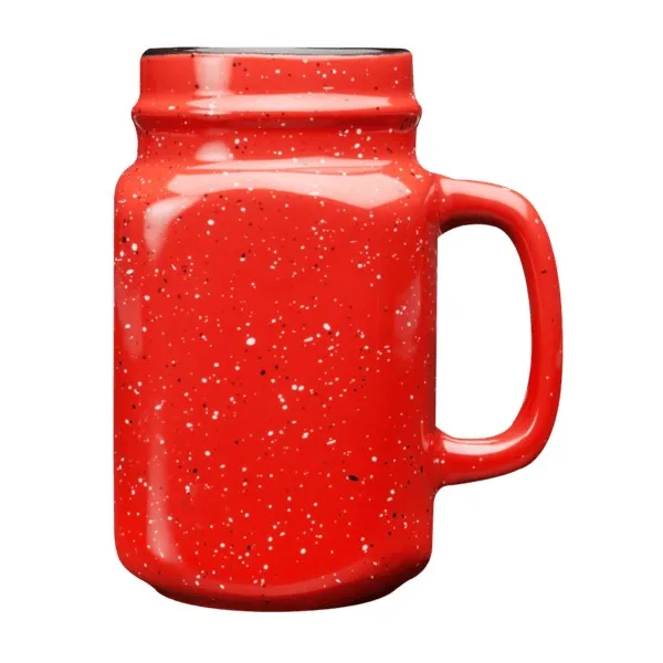 Speckled 16 oz. Savannah Ceramic Mason Jar view 2