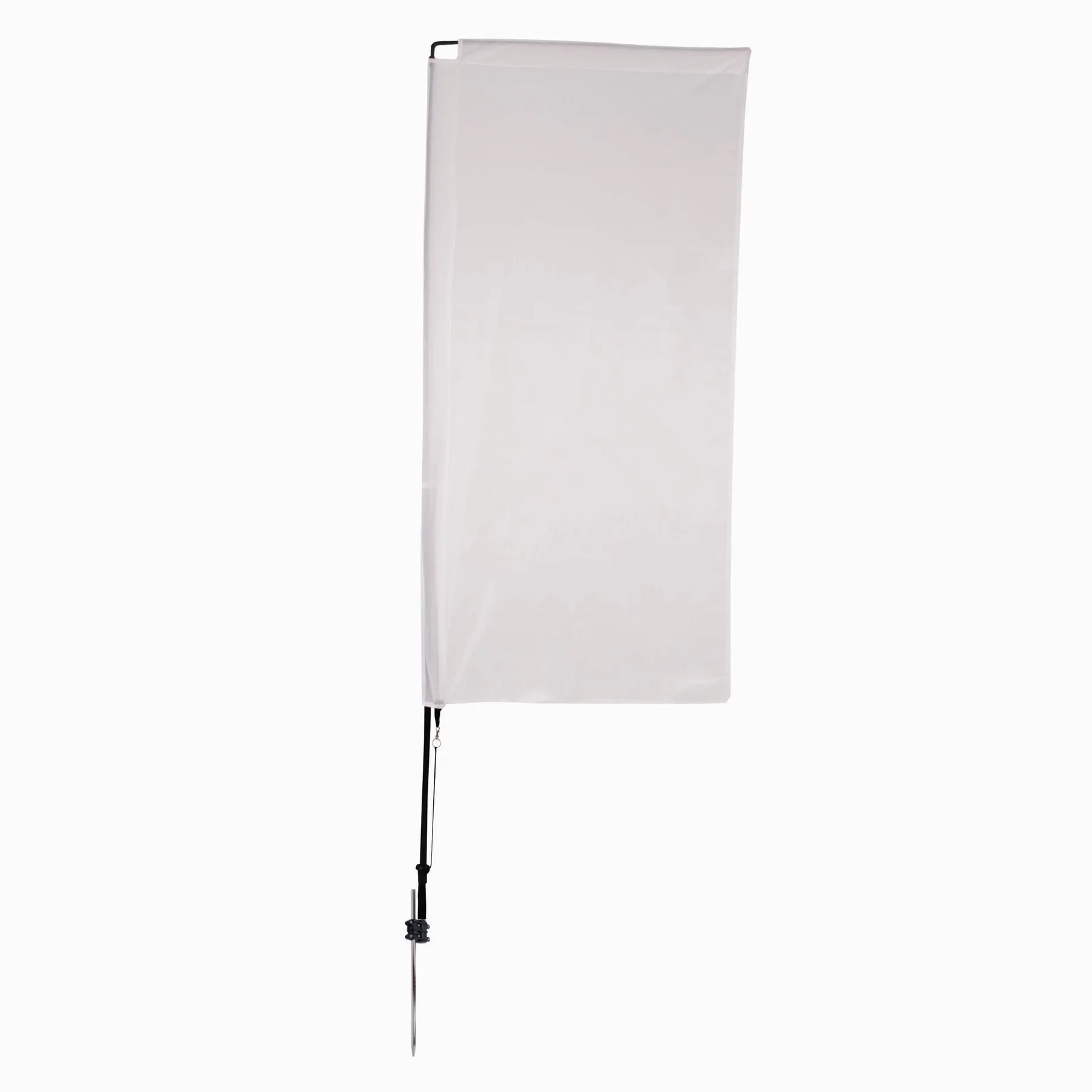 7' Streamline Rectangle Sail Sign Flag, 1-Sided, Spike view 2