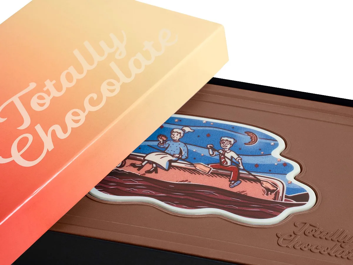 Giant 2lb. Engraved Combo Chocolate Bar with Luxury Custom Packaging