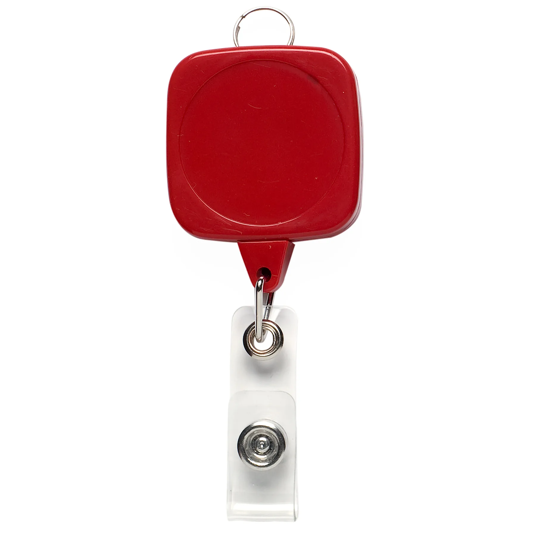 Jumbo Sqround Retractable Badge Reel w/lanyard attachment view 2