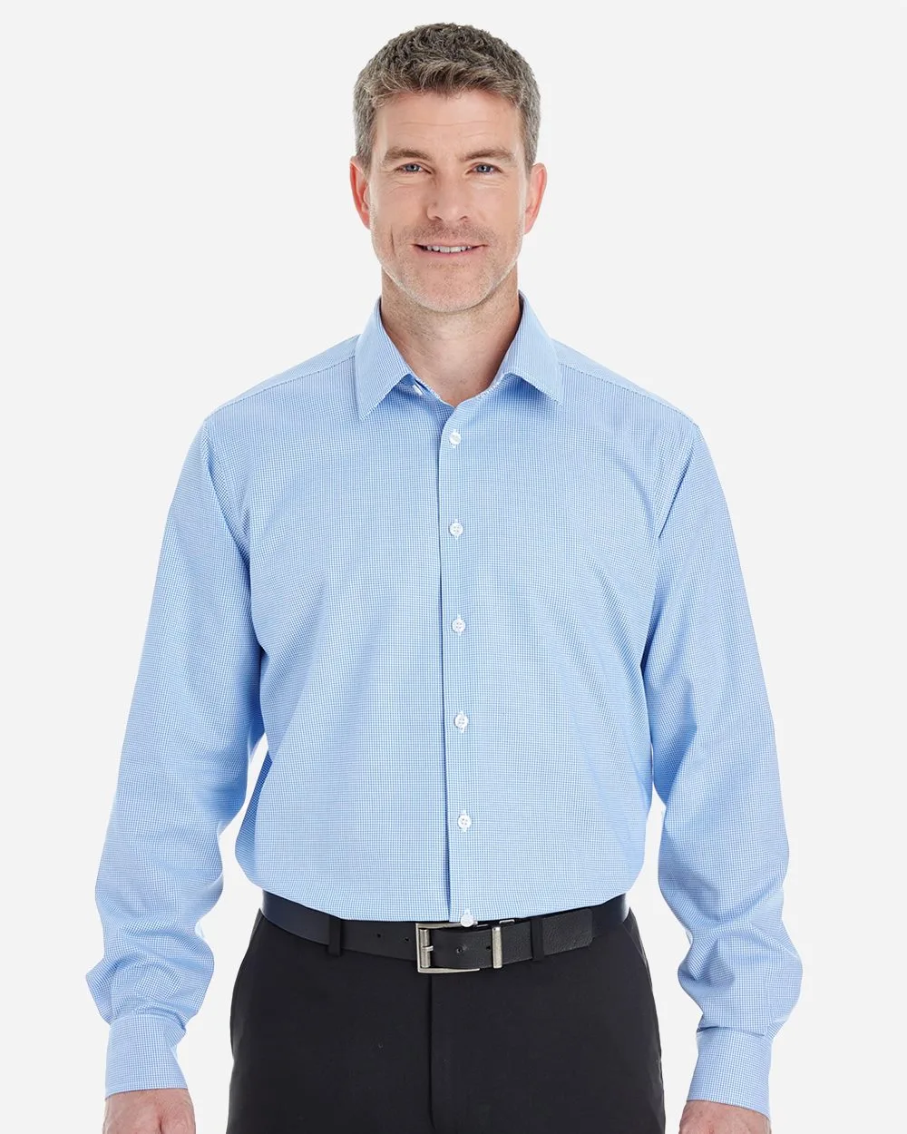 Devon and Jones® Men's Crown Collection® Royal Dobby Dress Shirt view 2