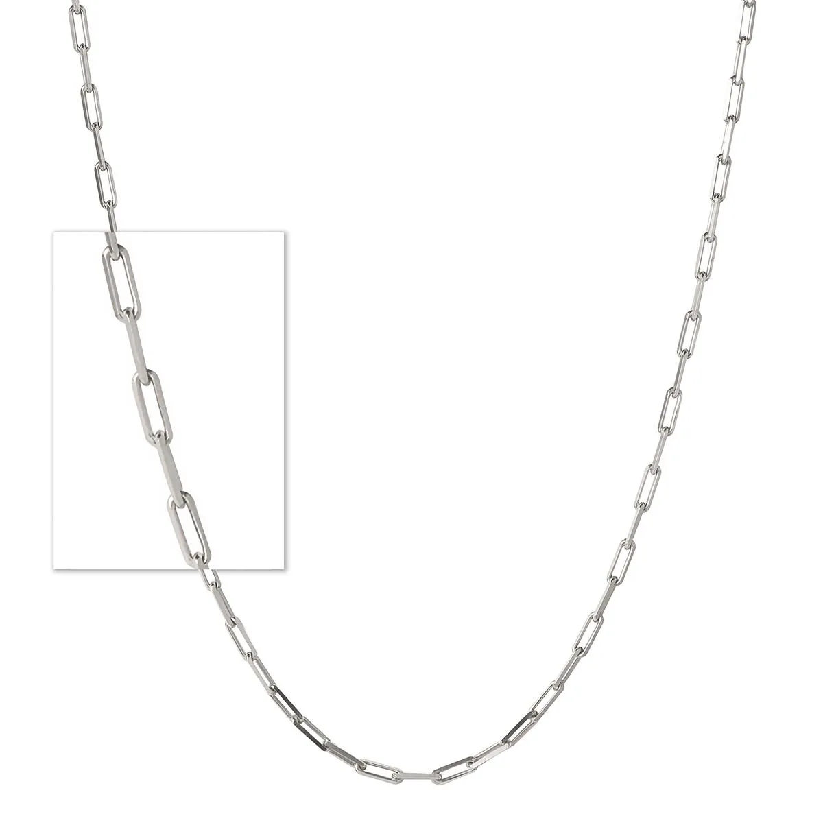 Jilco Inc Delicate Paperclip Link Chain - Sterling Silver