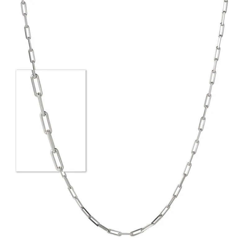 Jilco Inc Delicate Paperclip Link Chain - Sterling Silver