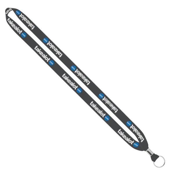 IMPORT Rush 5/8" Dye-Sublimated Lanyard with Silver Crimp & Split-Ring view 5