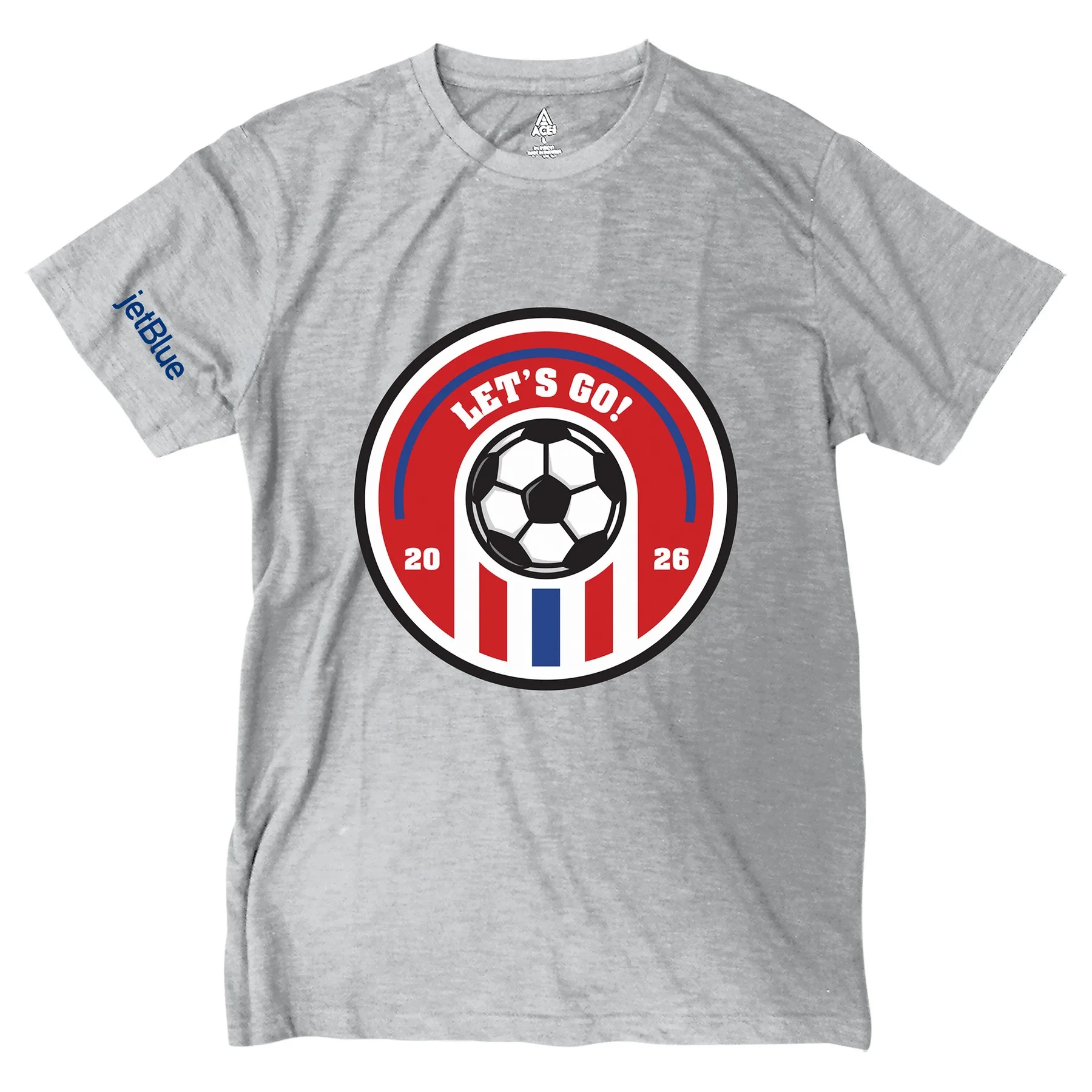 Soccer ACE Slub T-Shirt S/S Crew Neck - Unisex view 5
