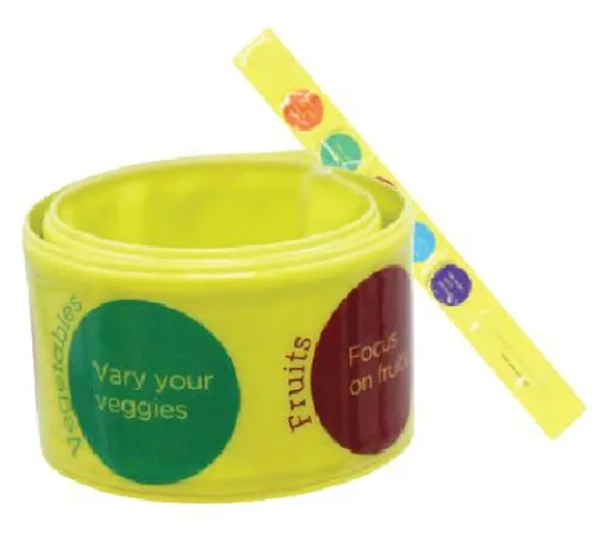 Small Vinyl Slap Bracelet w/ CMYK Logo view 2