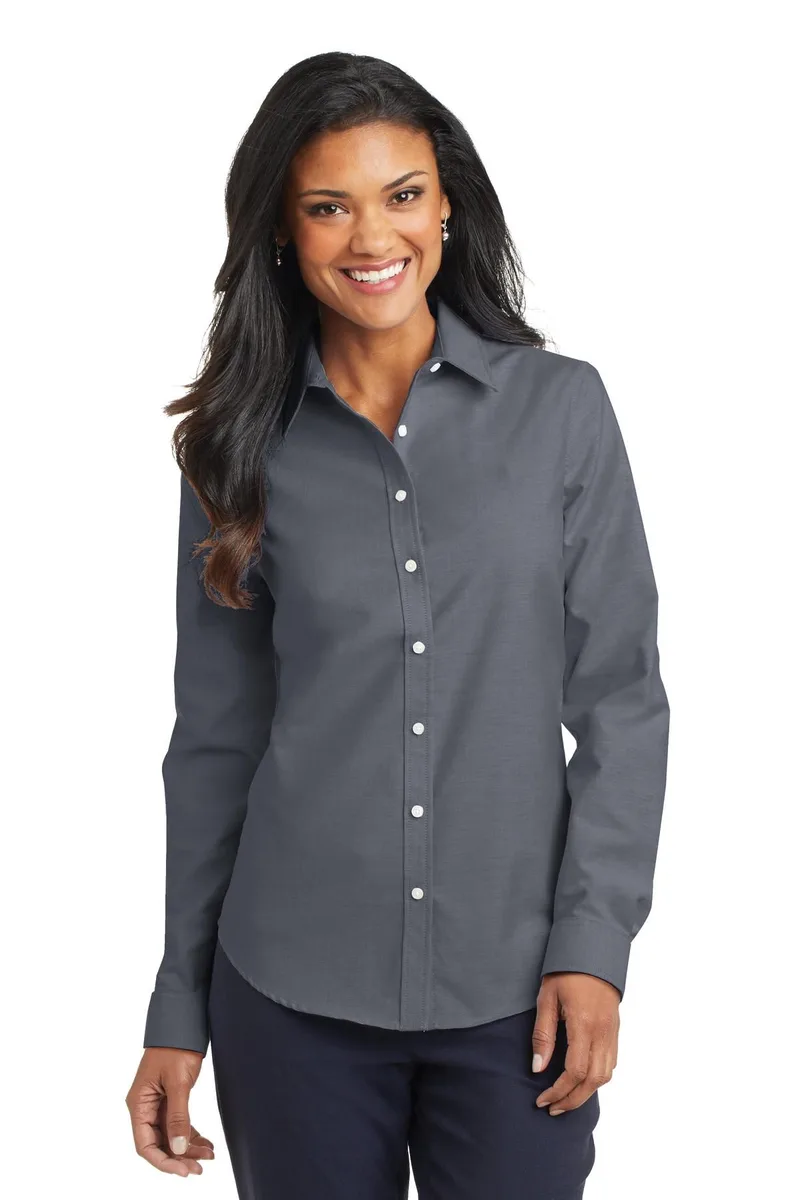 Port Authority® Women's SuperPro™ Oxford Shirt. view 6