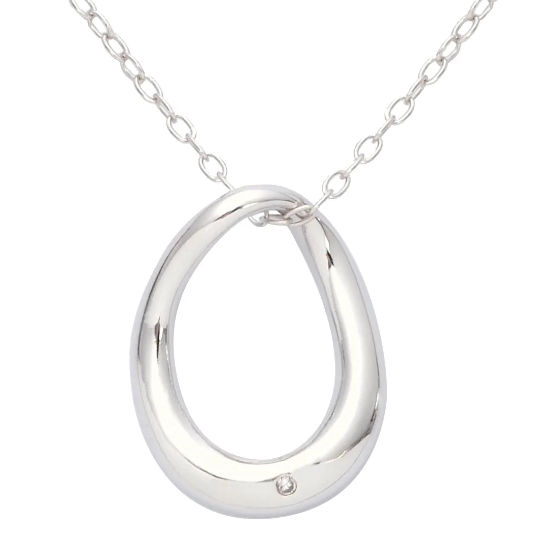 Jilco Inc Sterling Silver & Diamond Necklace