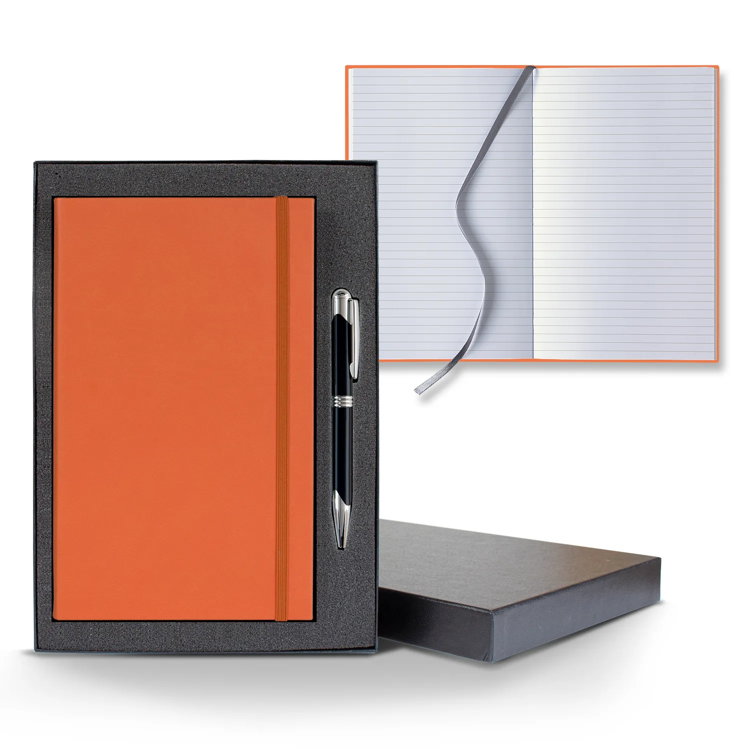 Castelli Tucson Banded Medio Lined White Page Journal Gift Set view 2