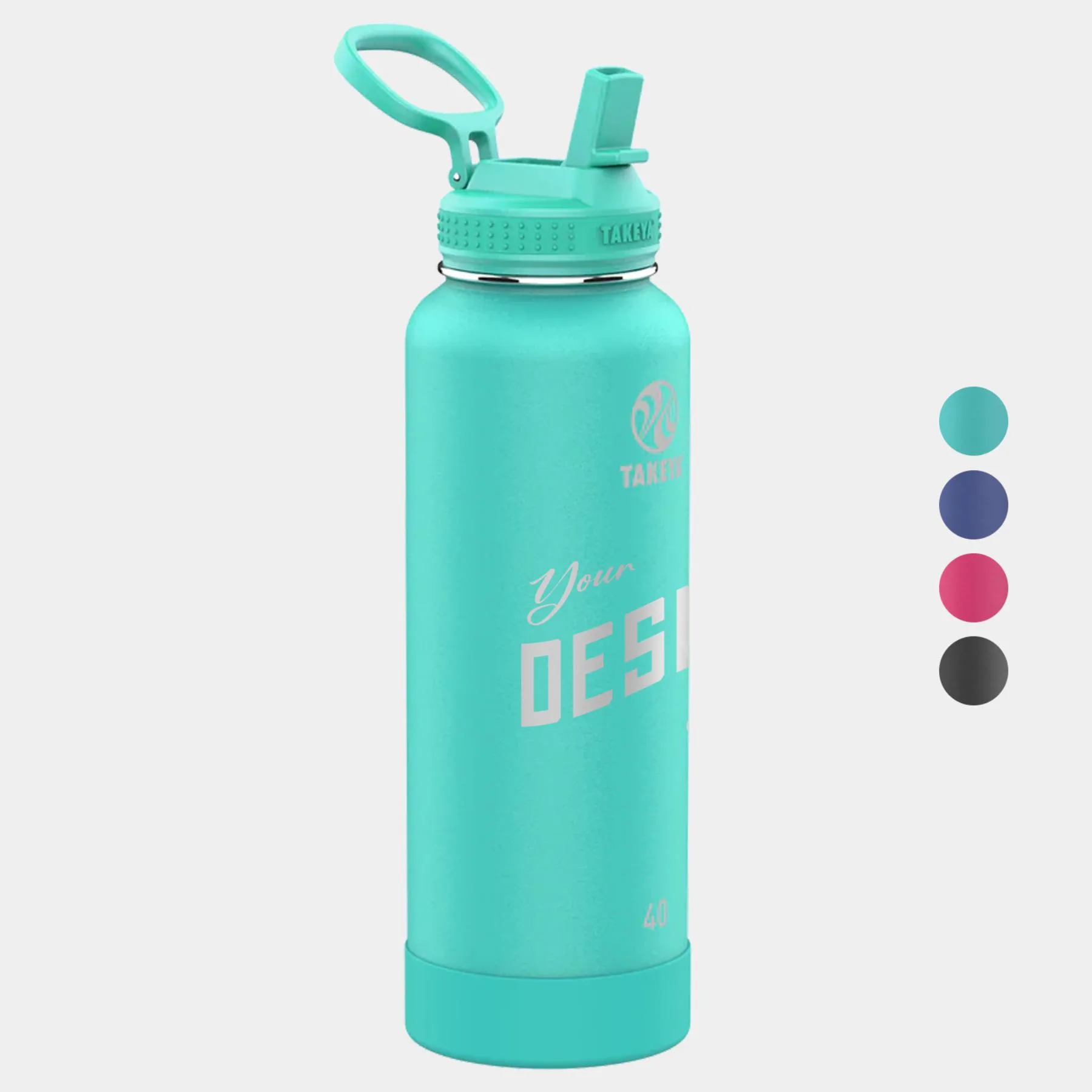 40 oz Takeya® Stainless Steel Insulated Pickle Ball Water Bottle