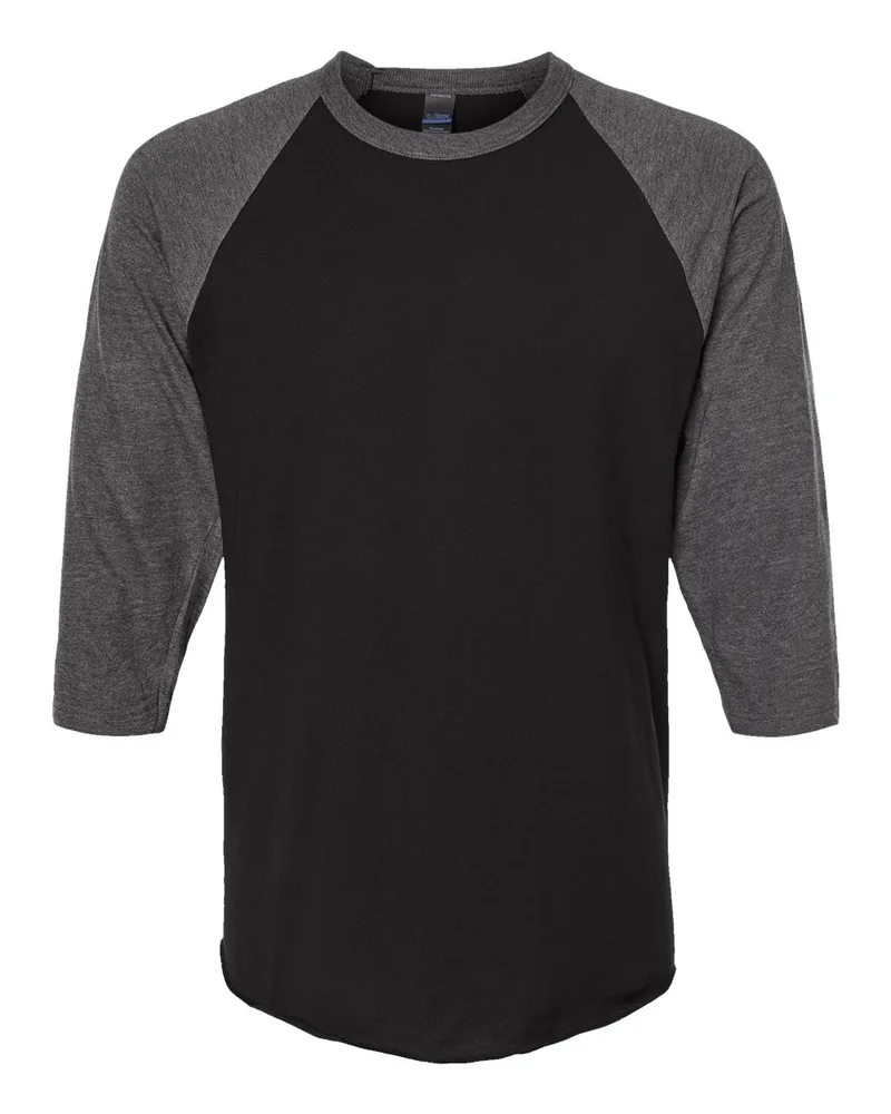 Tultex® Unisex Fine Jersey Raglan T-Shirt view 3