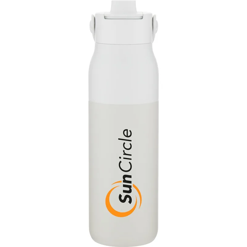 34 oz Larq Swig Top Water Bottle (Granite White)