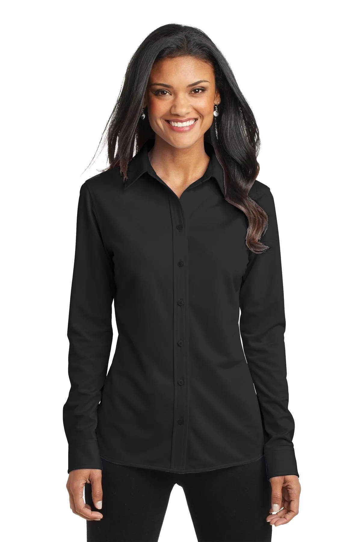 Port Authority® Women's Dimension Knit Dress Shirt.