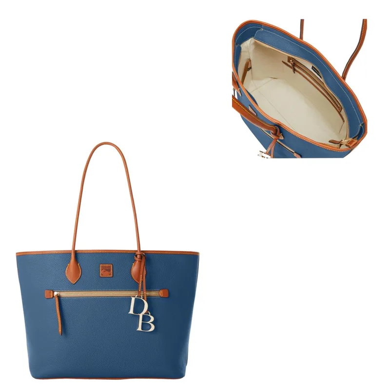 Dooney & Bourke Pebble Grain Large Tote Bag - Jeans Blue