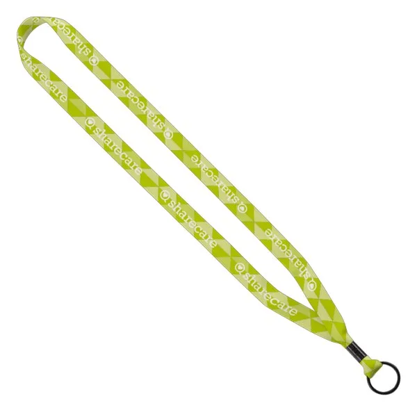 5/8" Tubular Lanyard with Metal Crimp & Metal Split-Ring