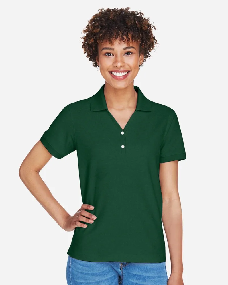 Devon and Jones® Women's Pima Piqué Polo Shirt view 2