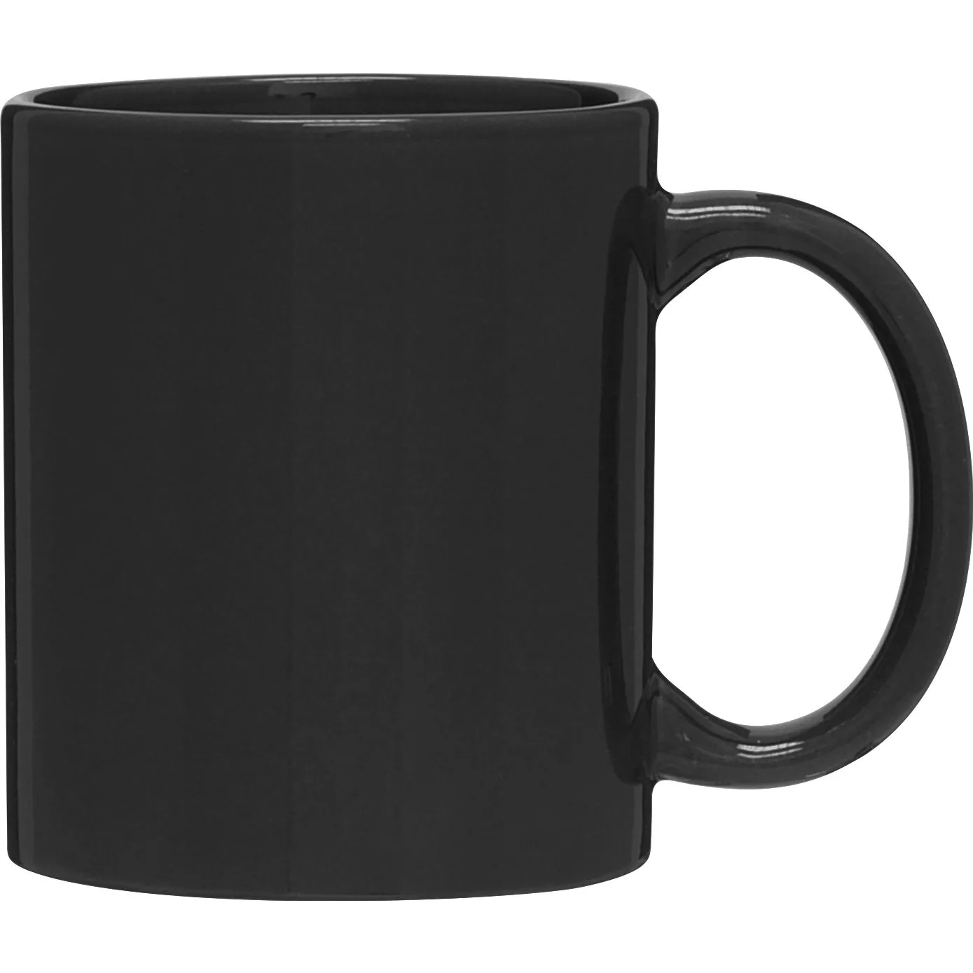 11 oz C-Handle Ceramic Mug (Black) view 2