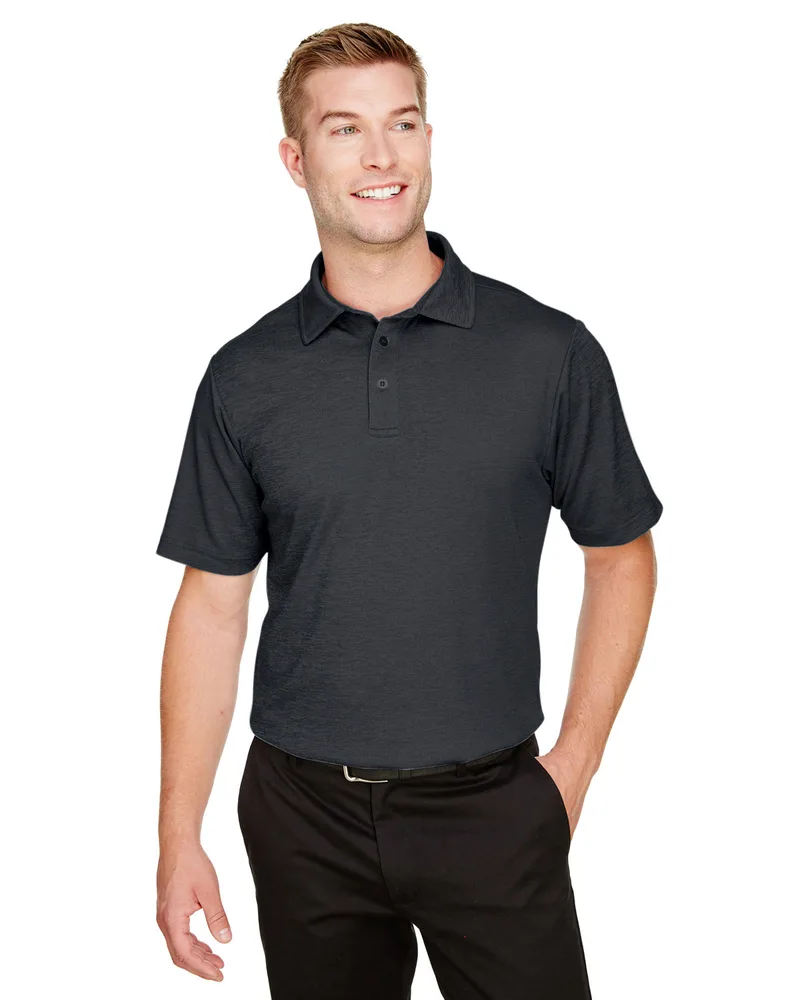 Devon and Jones® Men's CrownLux Performance® Address Mélange Short Sleeve Polo Shirt