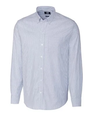 Cutter & Buck Stretch Oxford Stripe Mens Big and Tall Long Sleeve Dress Shirt view 2