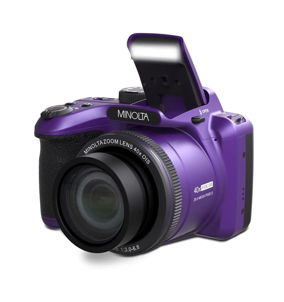 Minolta 20Mp Fhd 40X Optical Zoom Bridge Camera - Purple