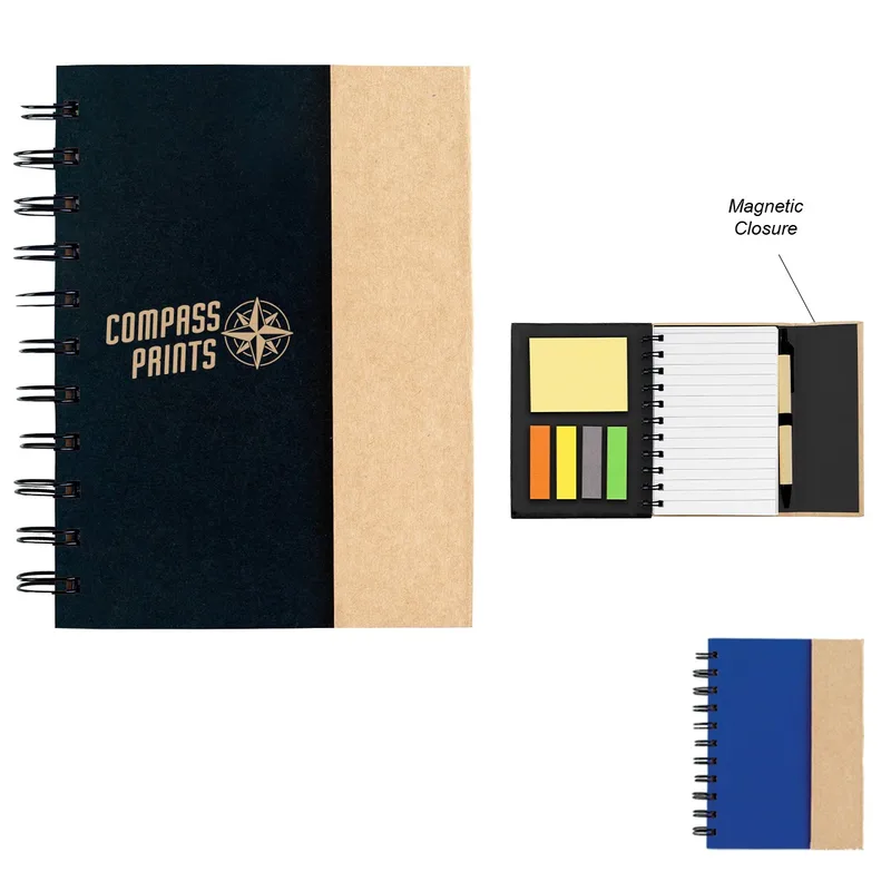 Small Spiral Notebook With Sticky Notes And Flags view 2