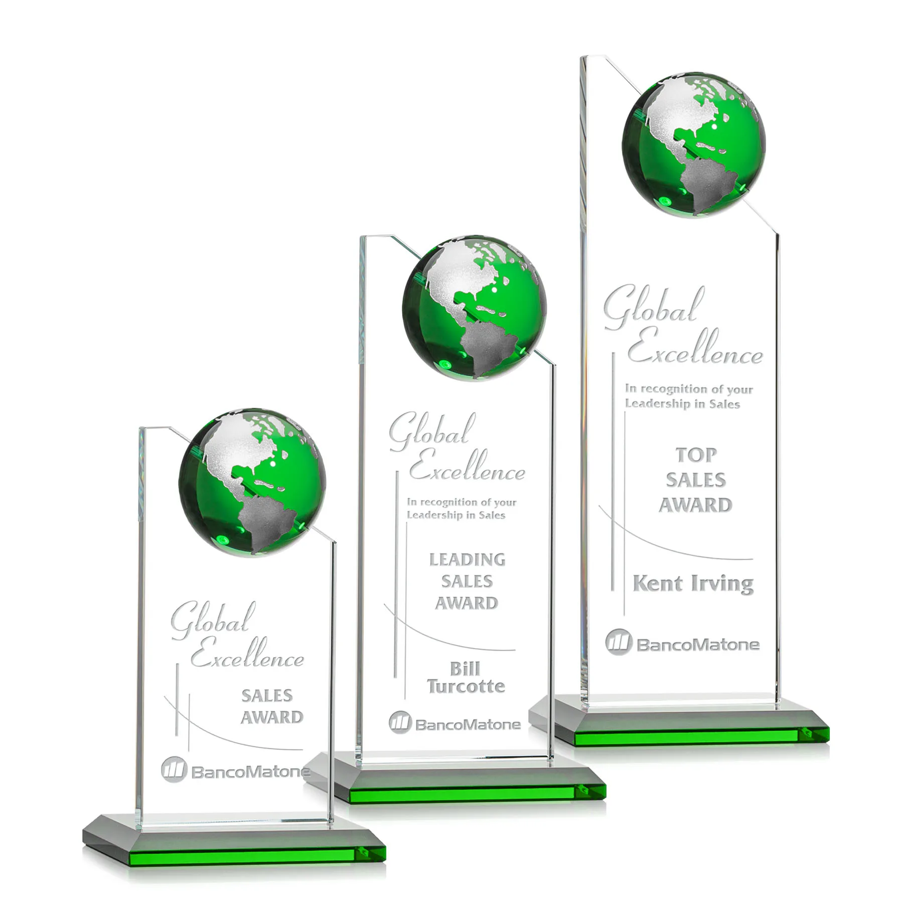 Deep Etch, Green, Silver