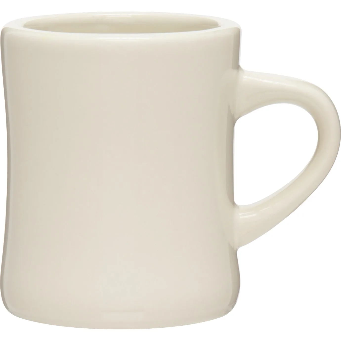 10 oz Diner Ceramic Mug (Natural White) view 2
