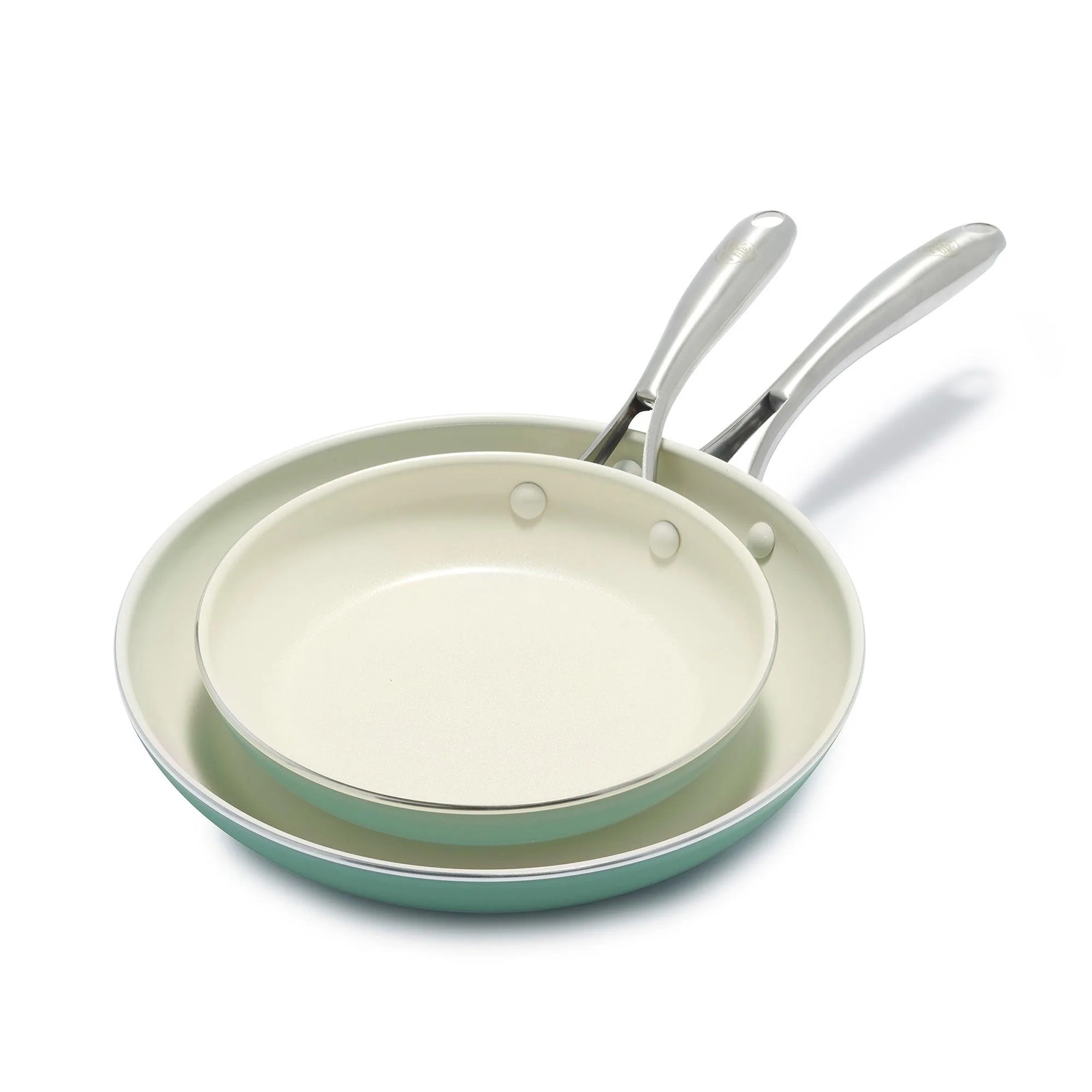 GreenLife Artisan Healthy Ceramic Nonstick 2 Piece Turquoise Fry Pan Set