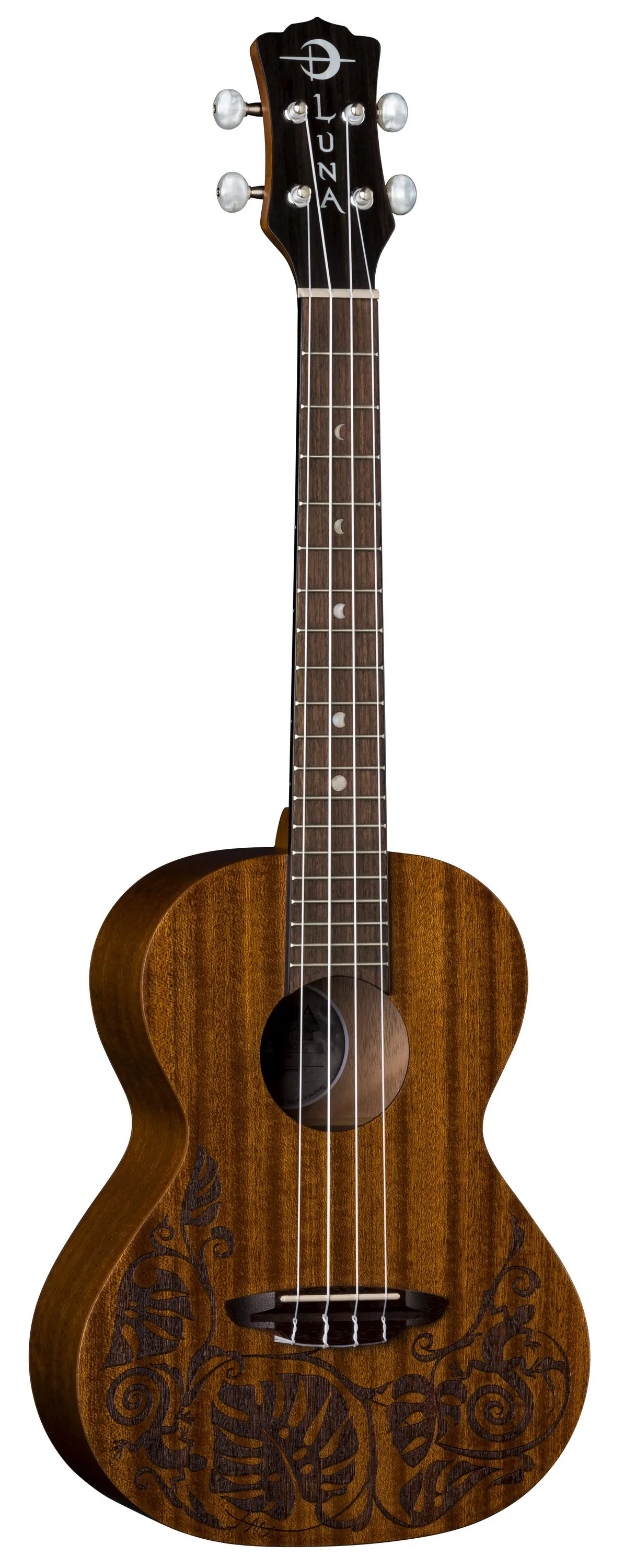 Luna Lizard Mahogany Tenor Ukulele Package