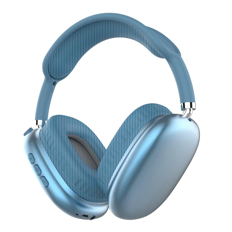 Supersonic High Performance Wireless Headphones W/ Radio & Mic Blue