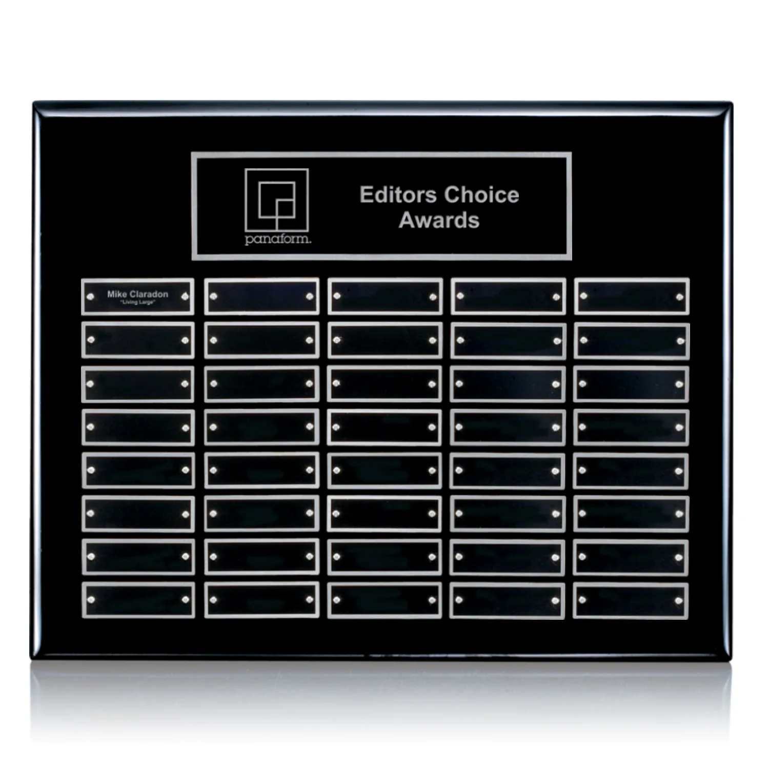 Black, Silver, 40 Plate