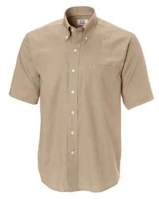 Cutter & Buck Epic Easy Care Nailshead Mens Short Sleeve Dress Shirt view 7