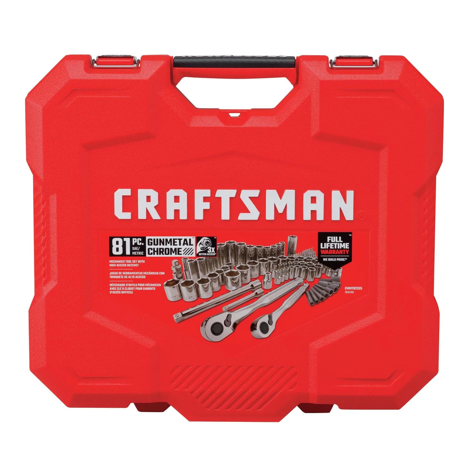 Craftsman 81 Piece Standard & Metric Chrome Mechanic's Tool Set