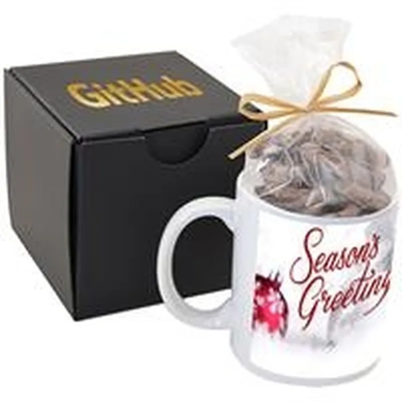 Ceramic Mug Gift Set w/Milk Chocolate Pretzels