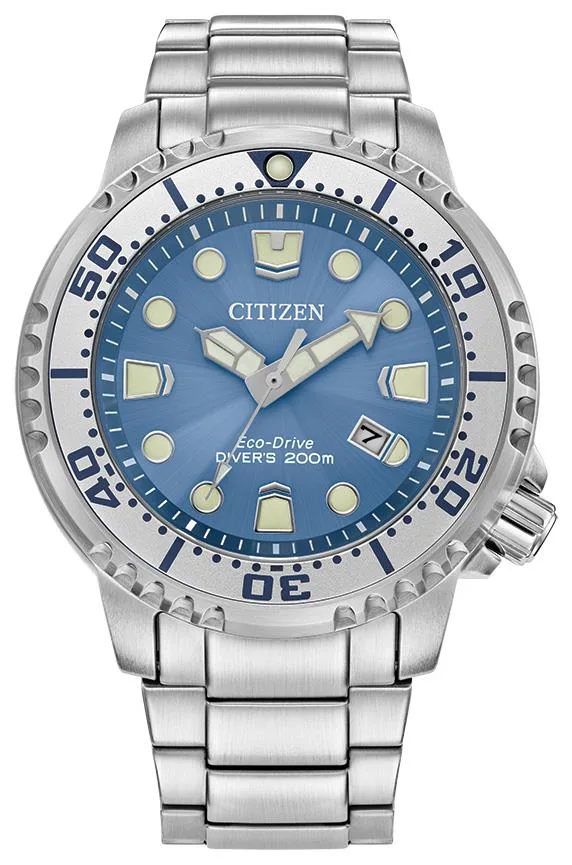 Citizen Watch Men's Promaster Dive Stainless Steel Bracelet Watch Light Blue Dial
